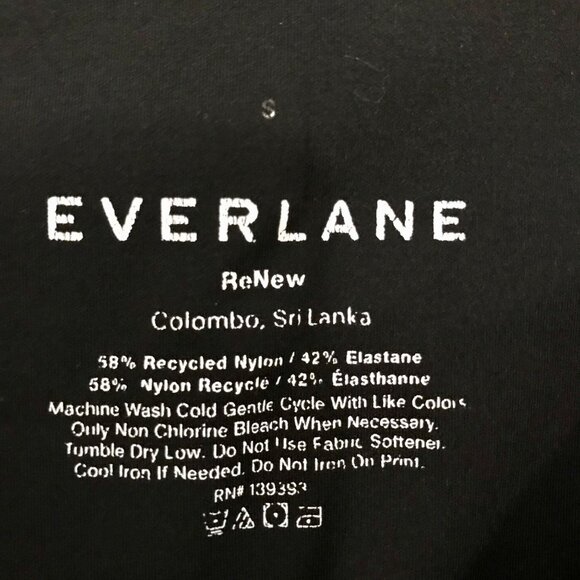 Everlane Renew Women's Performance Athletic Leggings‎ in Black. Size S. Flawed - Picture 4 of 9